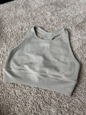 Darc Sport Sage Green Seamless Racerback Bra with Logo